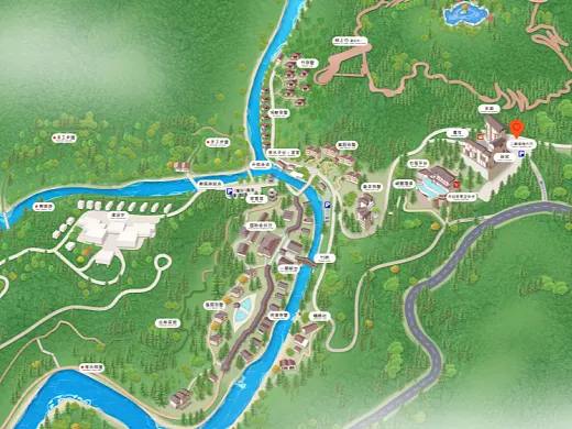 甘德结合景区手绘地图智慧导览和720全景技术，可以让景区更加“动”起来，为游客提供更加身临其境的导览体验。